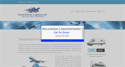 Desktop Screenshot of frontrunnerlogistics.co.uk